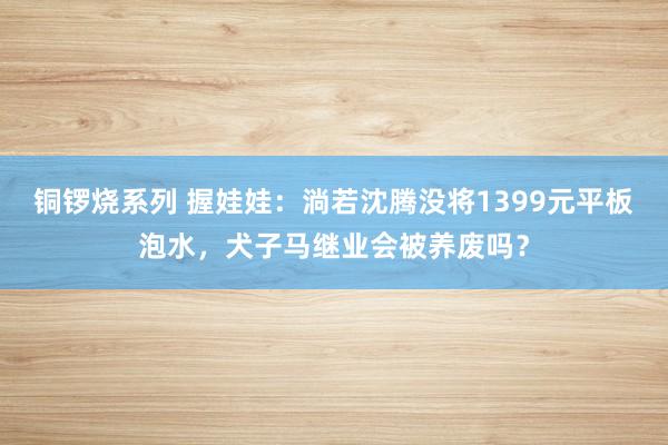 铜锣烧系列 握娃娃：淌若沈腾没将1399元平板泡水，犬子马继业会被养废吗？