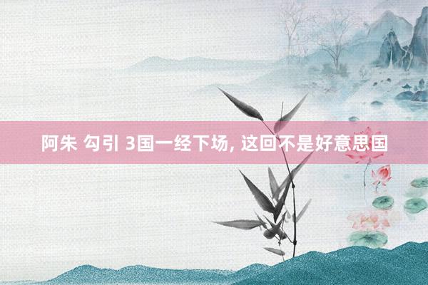 阿朱 勾引 3国一经下场， 这回不是好意思国