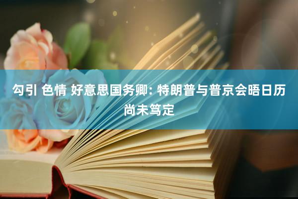 勾引 色情 好意思国务卿: 特朗普与普京会晤日历尚未笃定