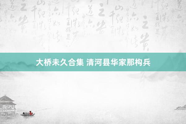 大桥未久合集 清河县华家那构兵